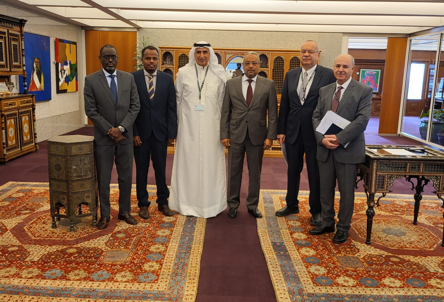 The meeting of the Director General of the Djibouti Agency for Geothermal Energy of the Republic of Djibouti with the Director General and Chairman of the Board of Directors of the Arab Fund for Economic and Social Development