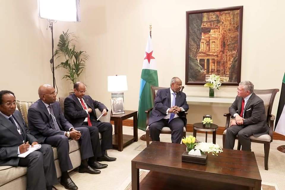 لقاء فخامة السيد إسماعيل عمر جيلة رئيس الجمهورية مع جلالة الملك عبد الله الثاني، ملك المملكة الأردنية الهاشمية 