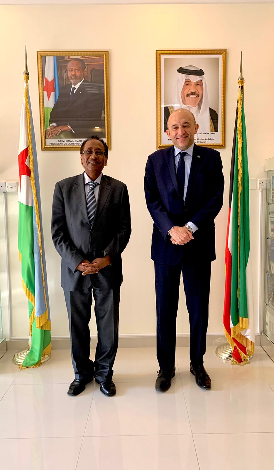 زيارة سفير موريتانيا لدى دولة الكويت لسفارة 
